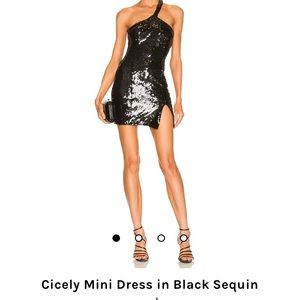 Revolve Sequin Black Dress